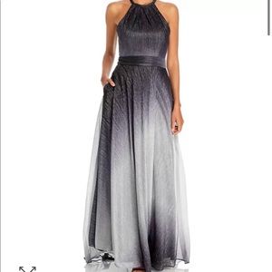 Bloomingdales (aqua metallic ombré gown)